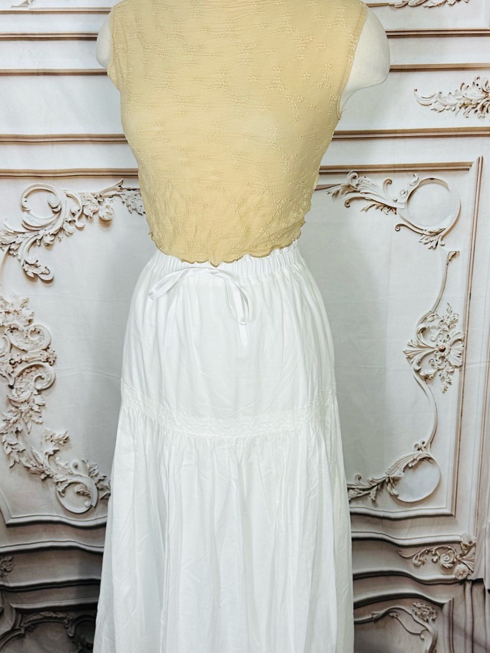 Blu Pepper White Tiered Maxi Skirt - Picture 5 of 14